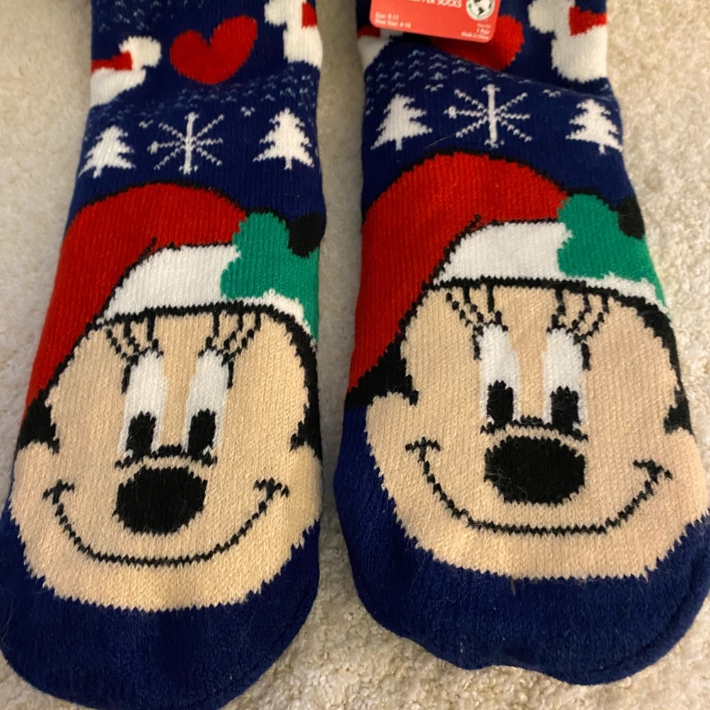 New Disney Mickey slipper socks one size - Picture 2 of 5